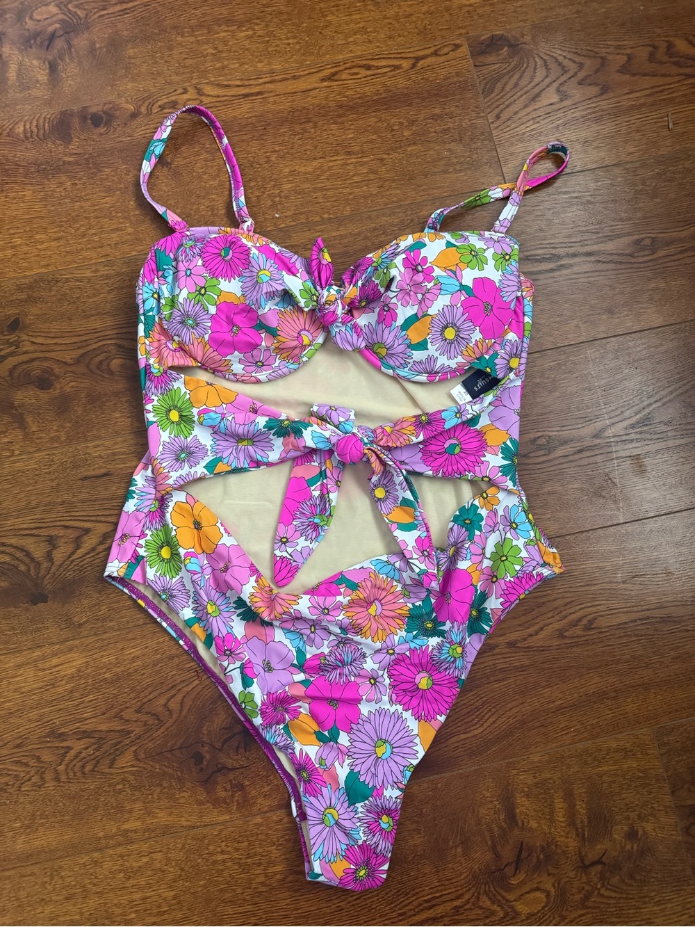 Swimsuits For All Floral Cutout Swimsuit